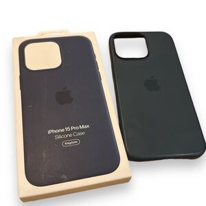 APPLE iphone 15 promax phone case official silicone case storm blue w box